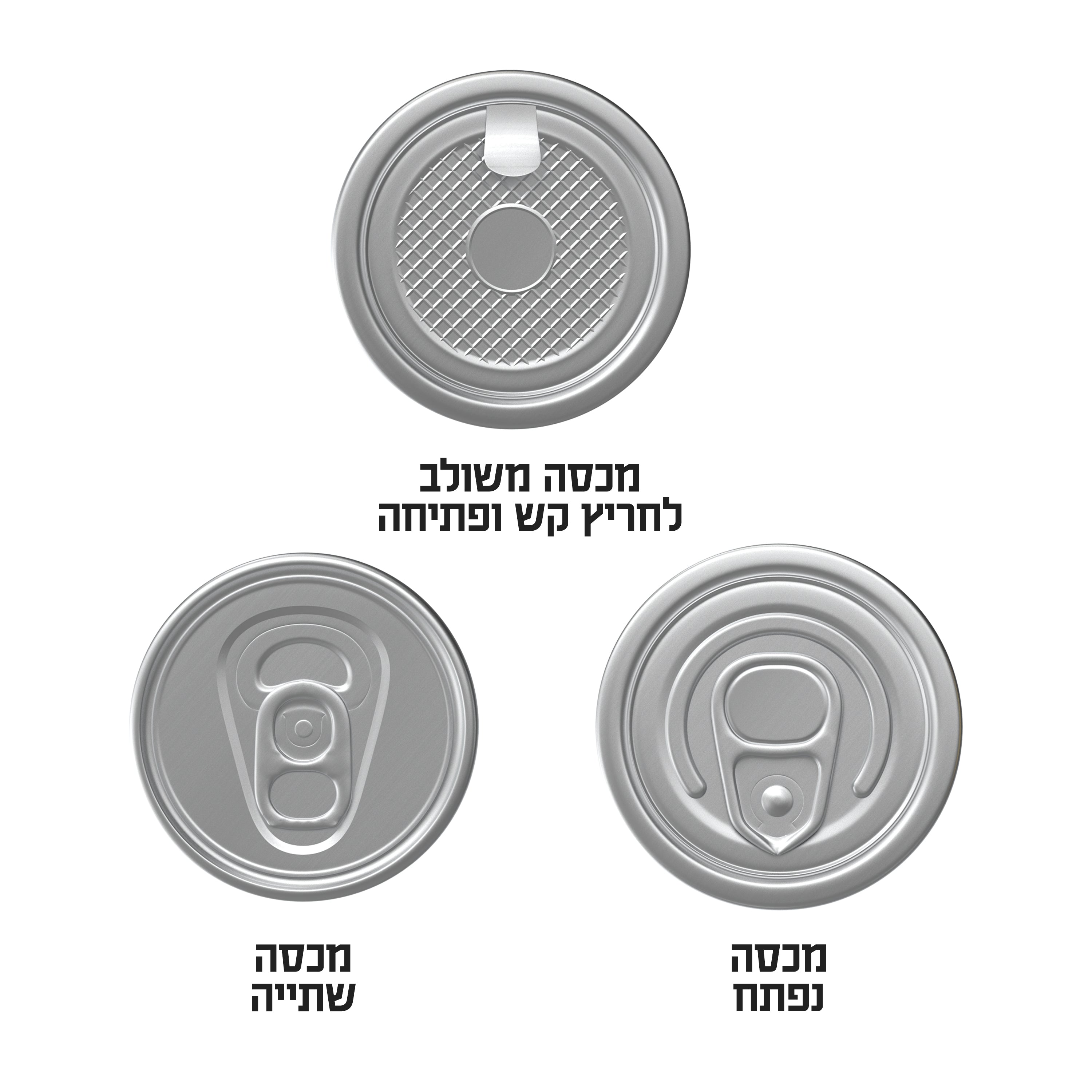 קרטון 100 פחיות - במס׳ גדלים