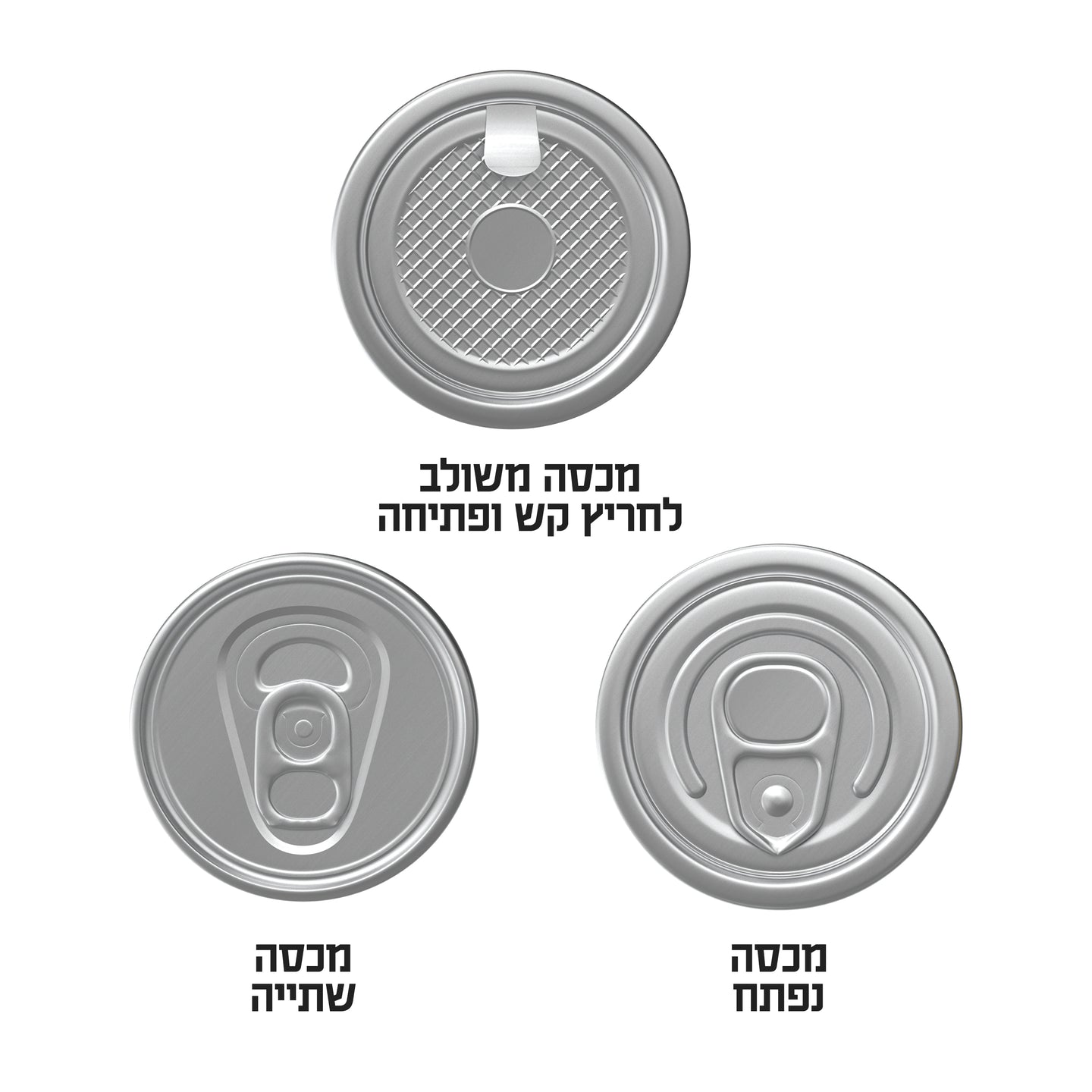 קרטון 100 פחיות - במס׳ גדלים